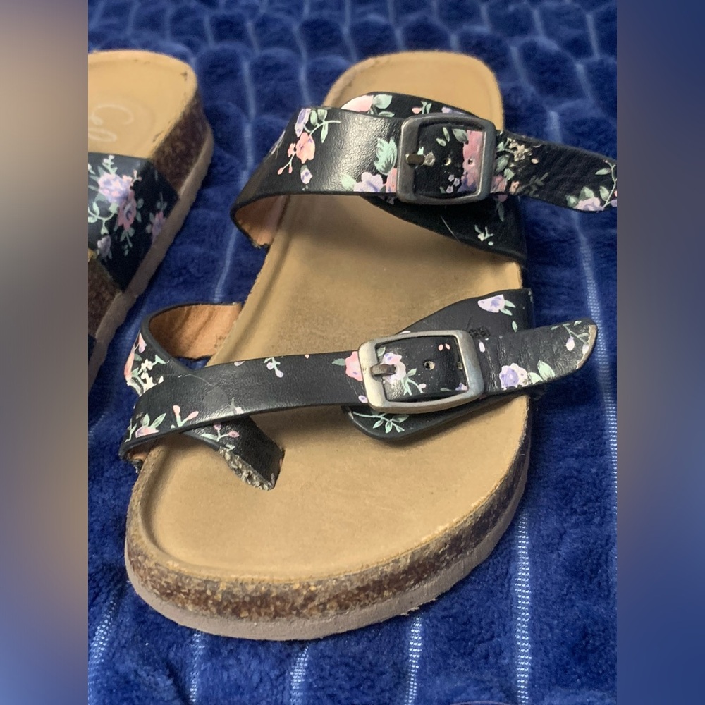 Celia Floral Slide Sandals- Kids
